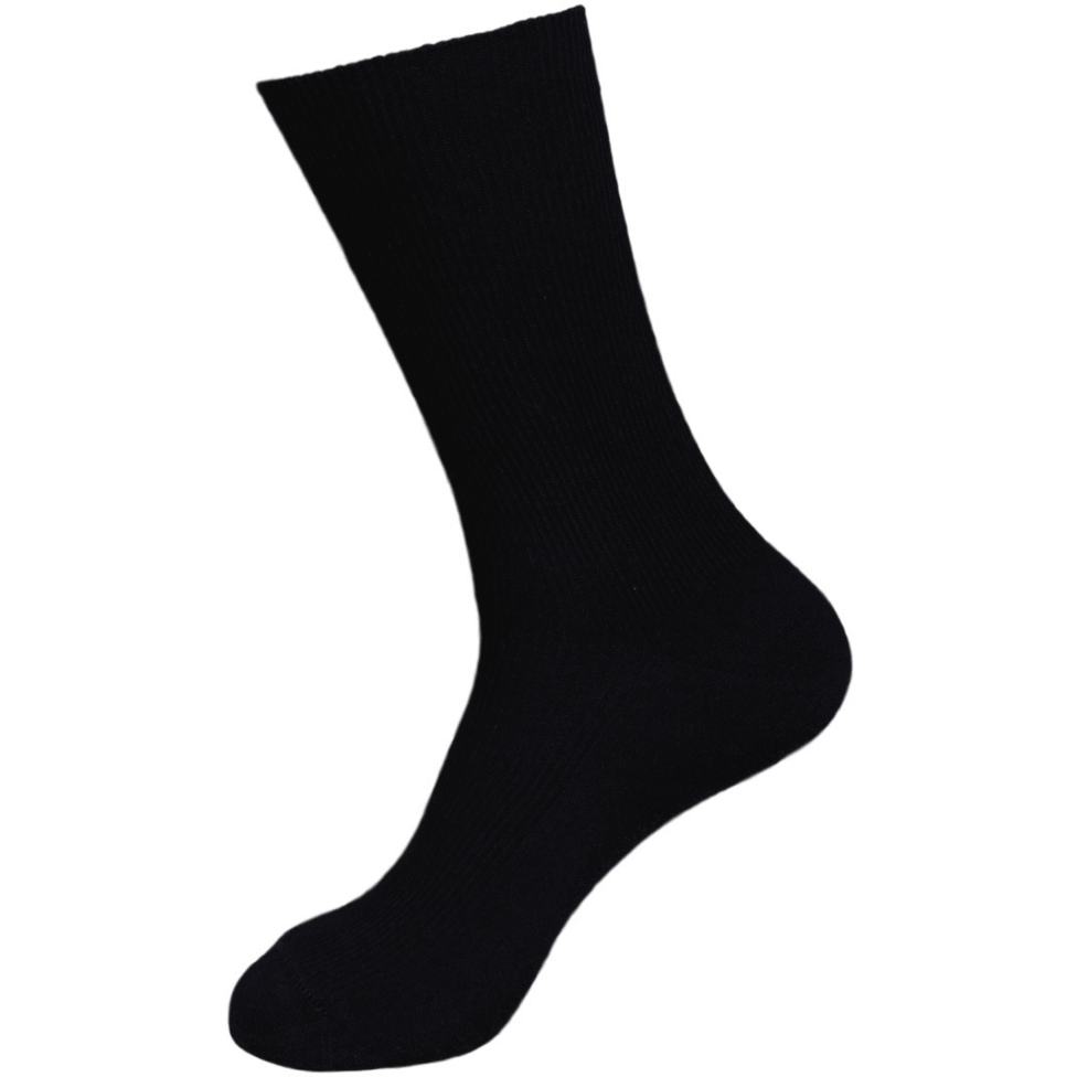 Australian made Elly black cotton fine knit loose top dress sock