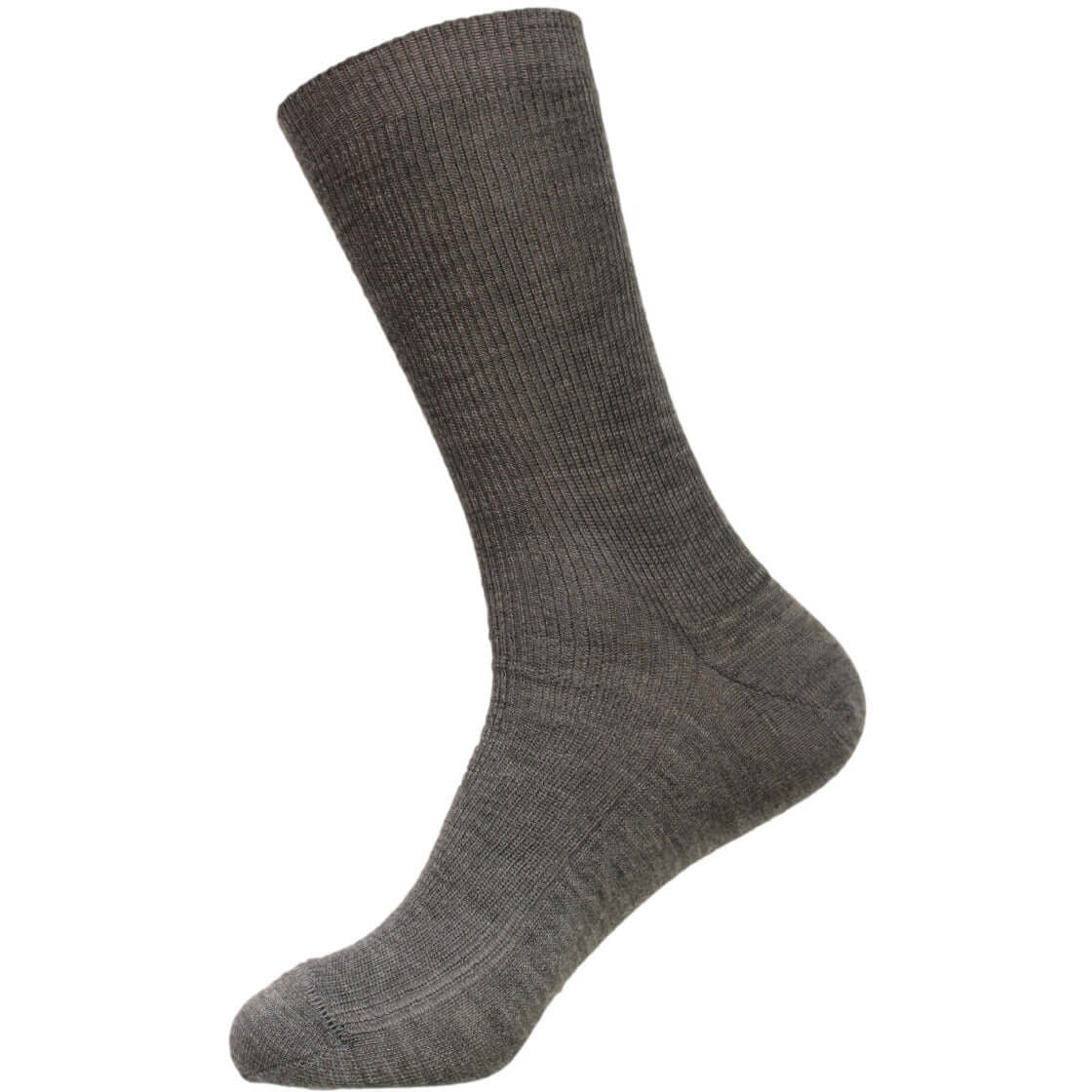 Australian made Alfred College Grey fine knit merino wool loose top dress sock