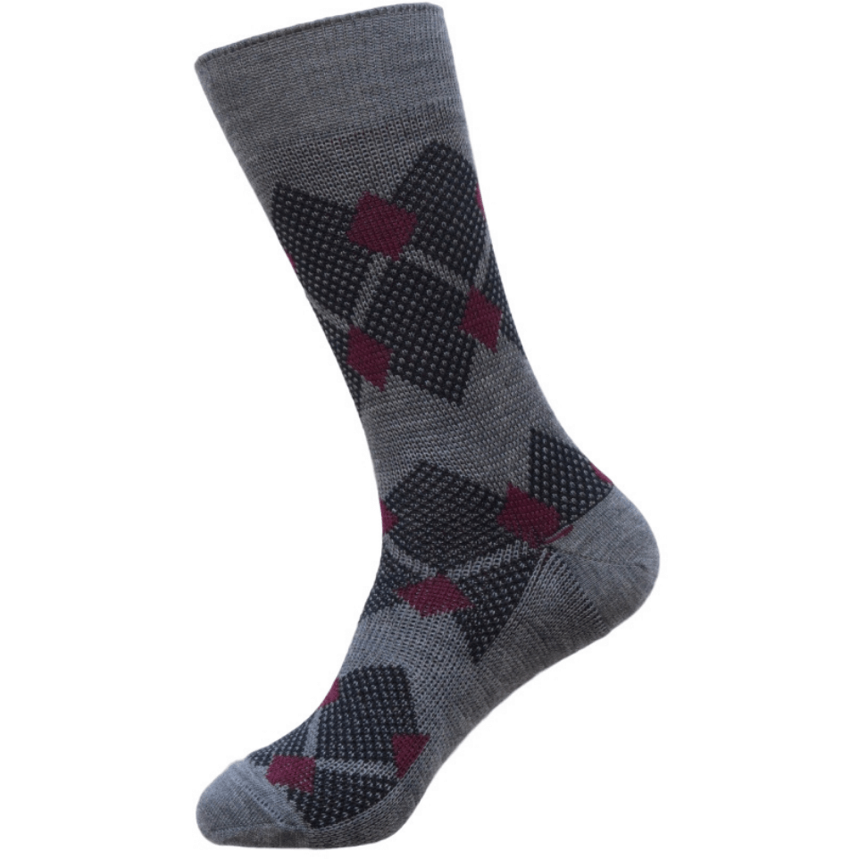 Australian made Walter Argyle Fine Knit Dress Sock