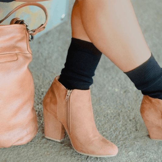 Elly Loose Top Fine Knit Cotton Dress Sock