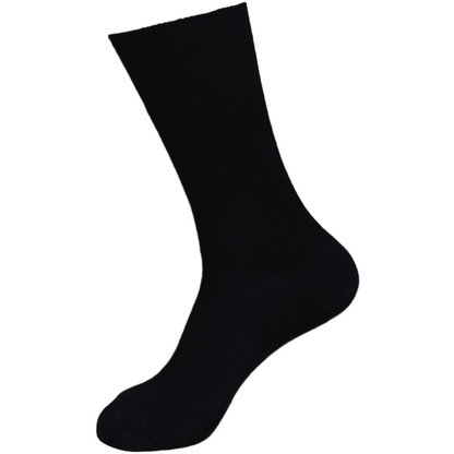 Australian made Elly black cotton fine knit loose top dress sock