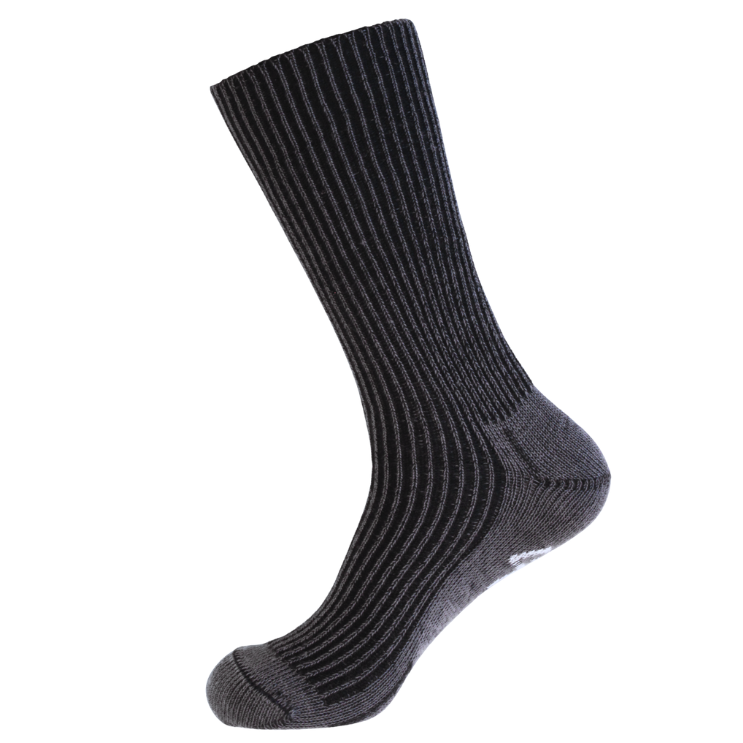 Lerida Luxury Ribbed Merino Wool/Silk Seamless Casual Sock