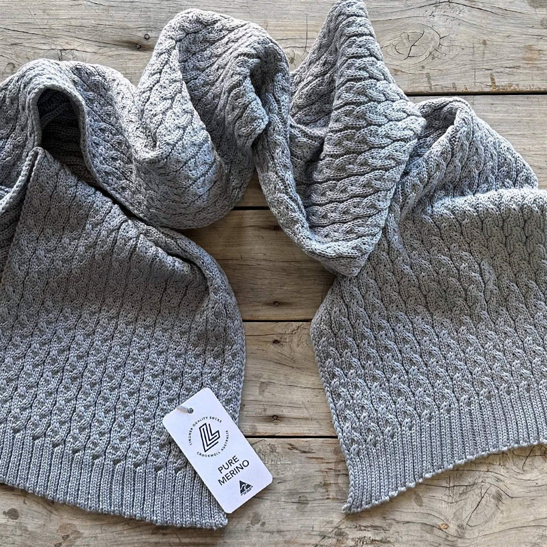 Classer Pure Merino Cable Knit Scarf