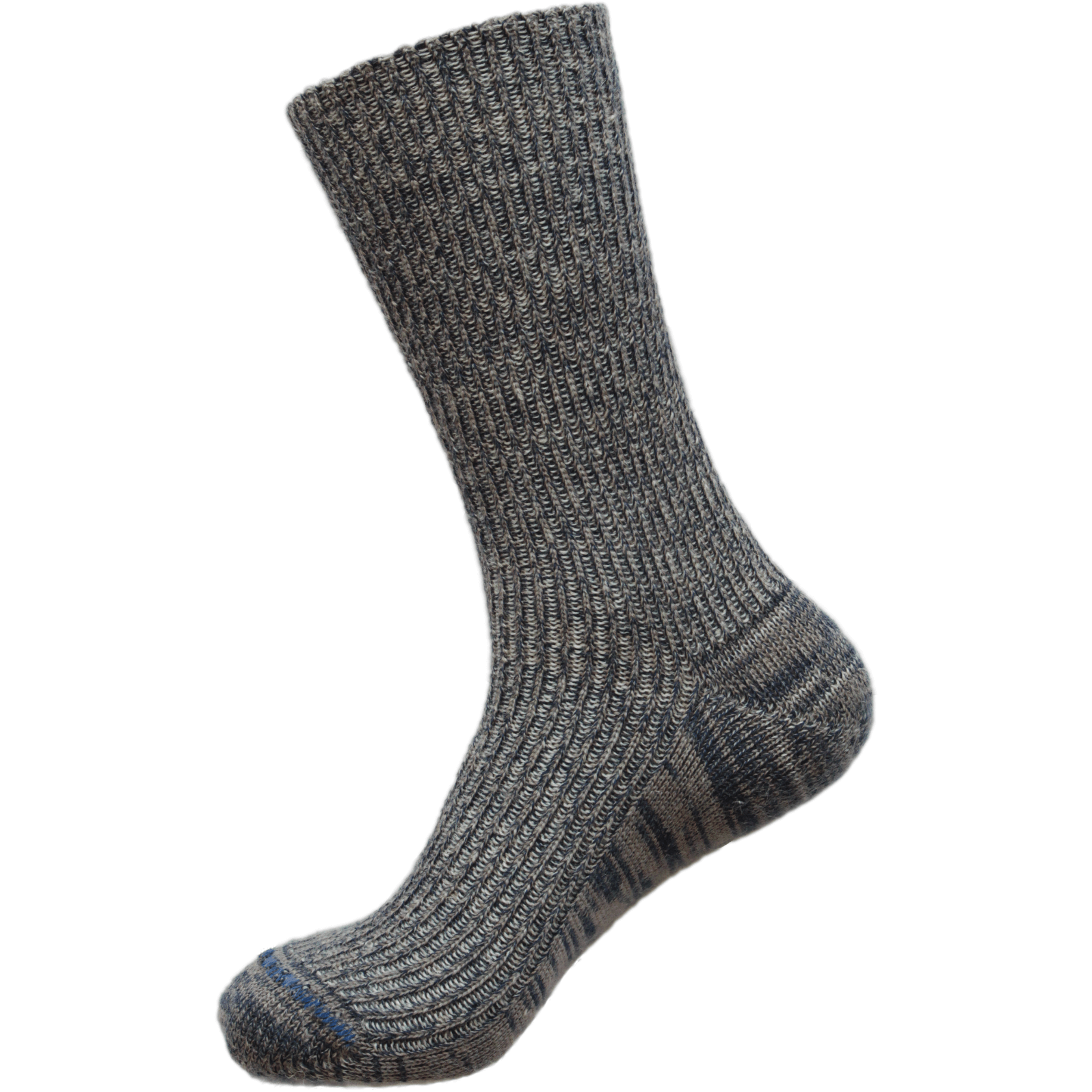 Australian made merino wool/hemp blend synthetic-free compostable medium weight ribbed sock