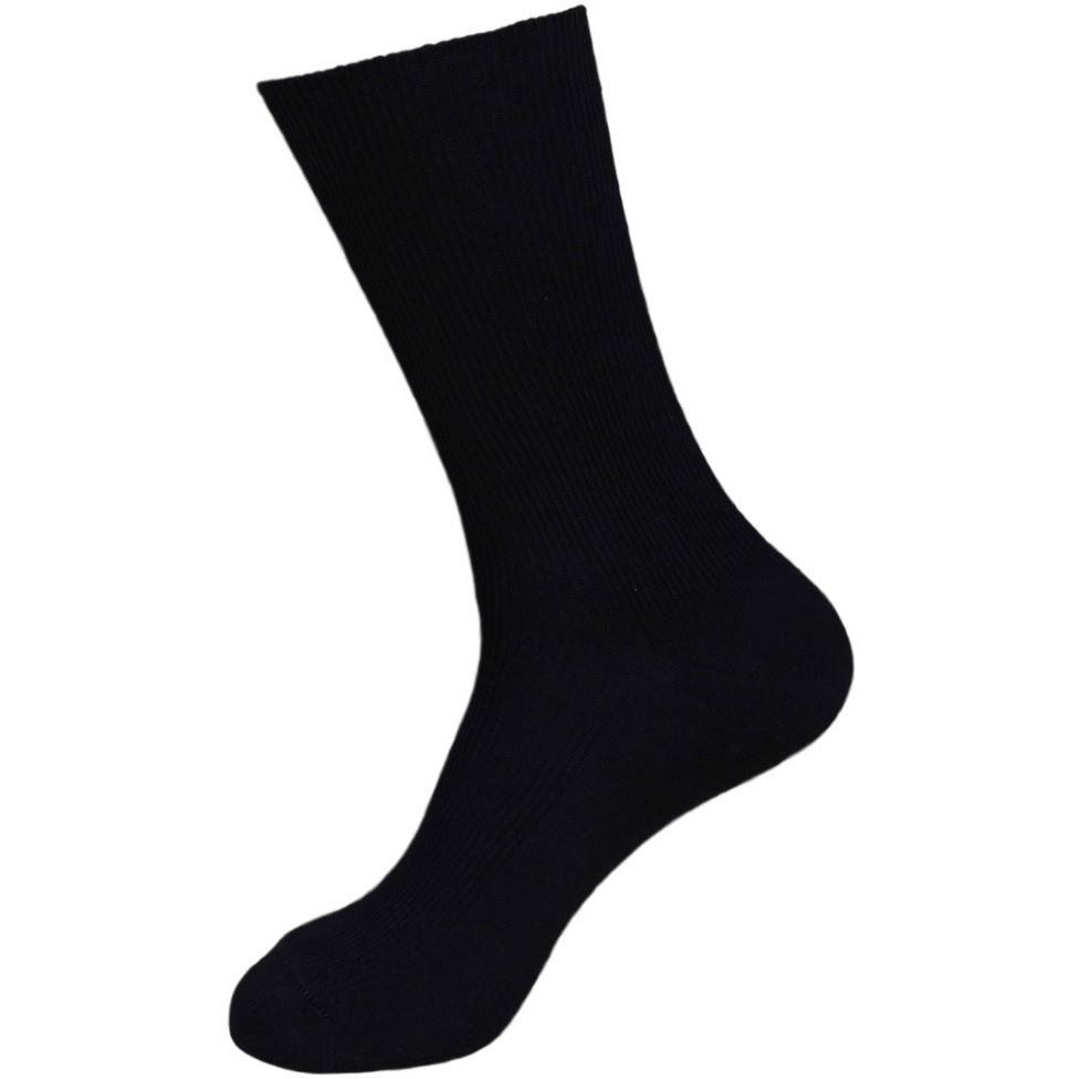 Australian made Elly black cotton fine knit dress sock