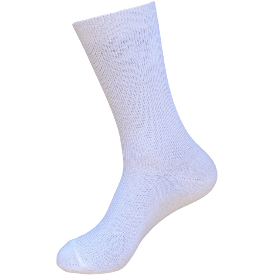 Australian made Elly white cotton fine knit dress sock