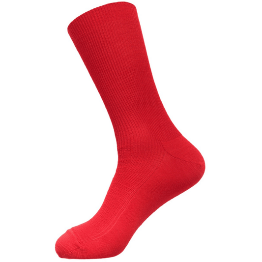 Australian made Alfred Fire Engine Red merino wool fine knit dress sock