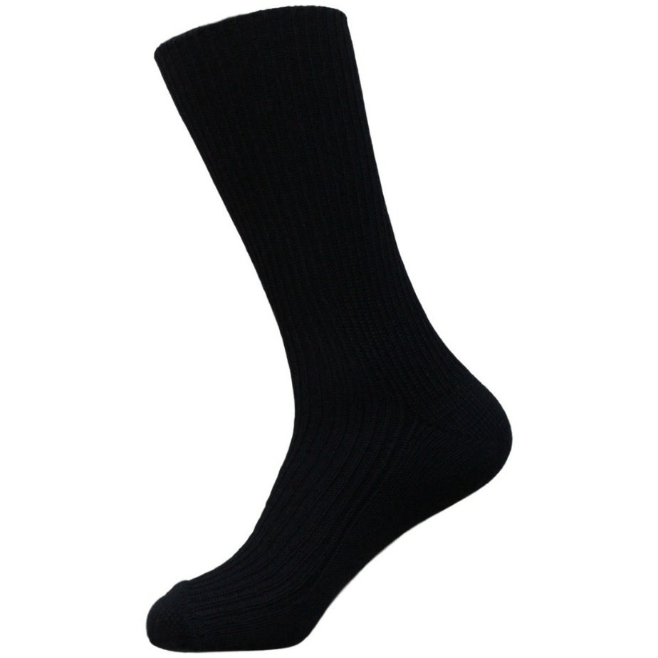 Australian made Narrawa medium ribbed merino wool loose top sock